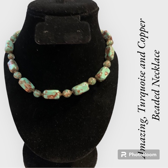 Gorgeous, Turquoise, Beaded Necklace 🤩 - Picture 1 of 4